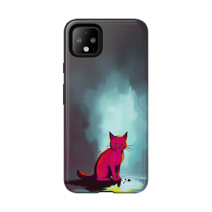 Pop Art Moody Cat Design Phone Case