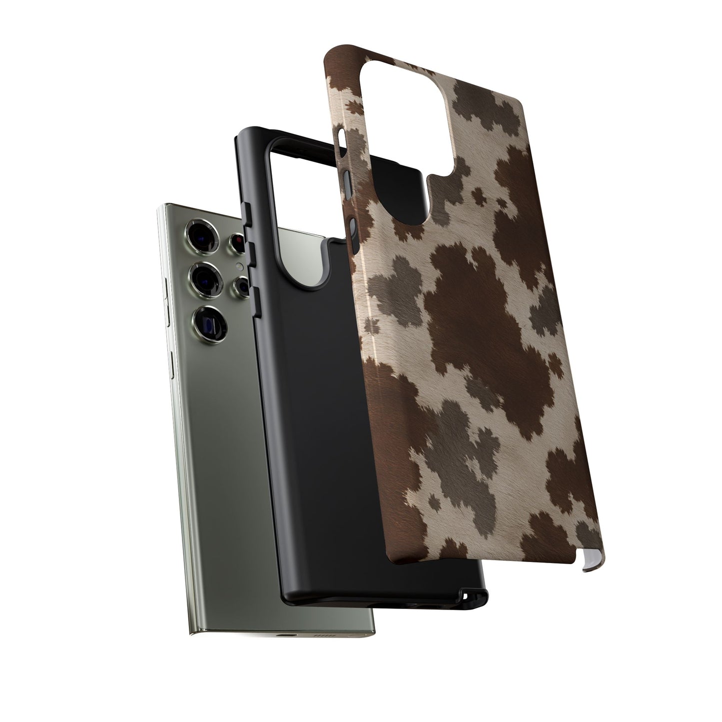 Stylish Mocha Cow Print Phone Case