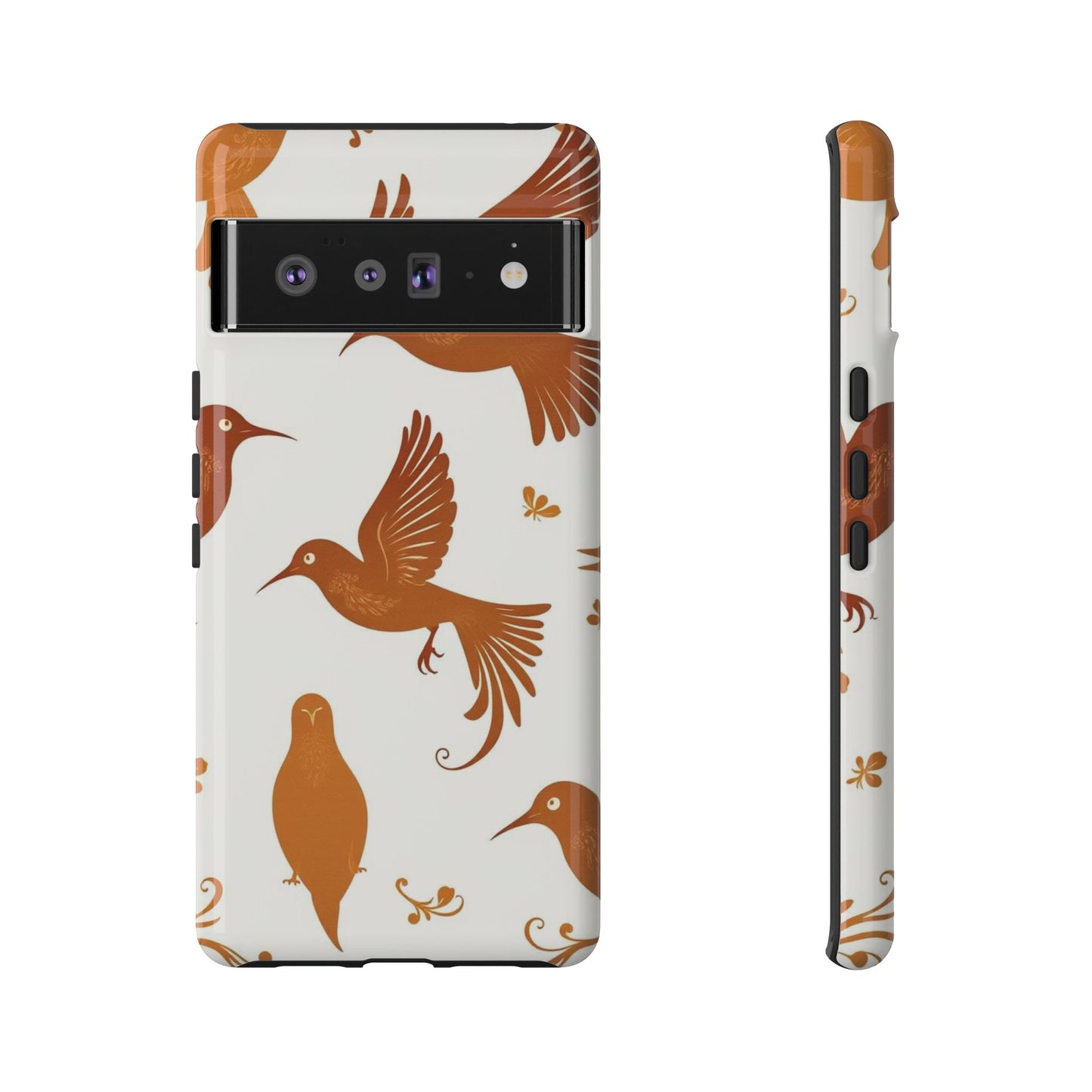 Google Pixel 6 Pro / Glossy Phone Case - Abstract Bird Pattern Phone Case