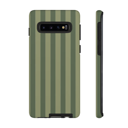 Samsung Galaxy S10 / Glossy Phone Case - ’Green Stripe Pattern’ Phone Case