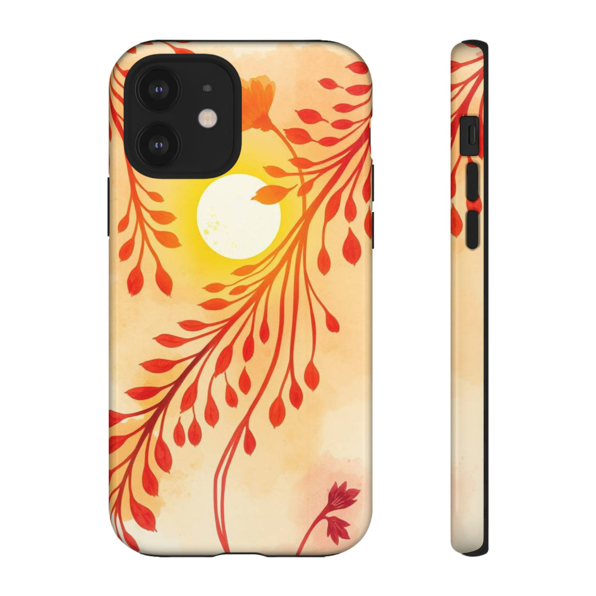 Boho Chic Watercolour Sunset Design Phone Case - Multicolor Phone Case - iPhone 12 / Glossy