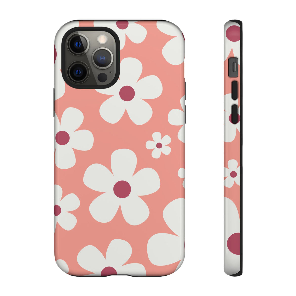 Cute Pink Daisy Pattern #2 Phone Case - Pink Phone Case - iPhone 12 Pro / Glossy