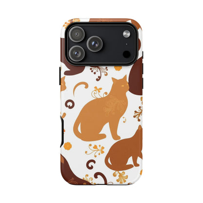 iPhone 17 Pro Max / Matte Phone Case - Abstract Cat Pattern Phone Case