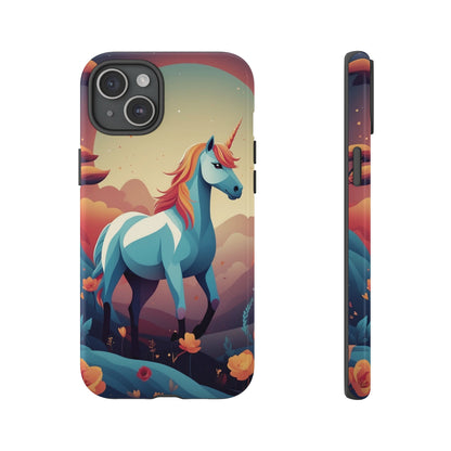 iPhone 15 Plus / Glossy Phone Case - Stylised Unicorn Design Phone Case