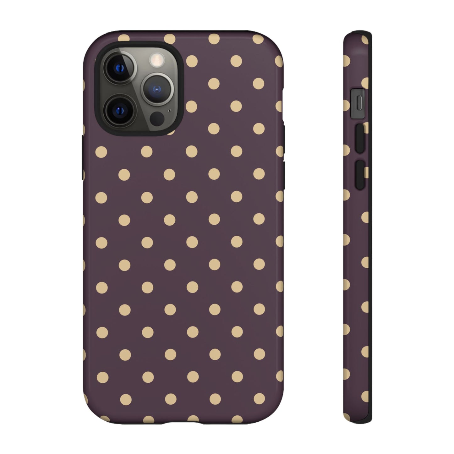 Purple with Yellow Dot Pattern Phone Case
