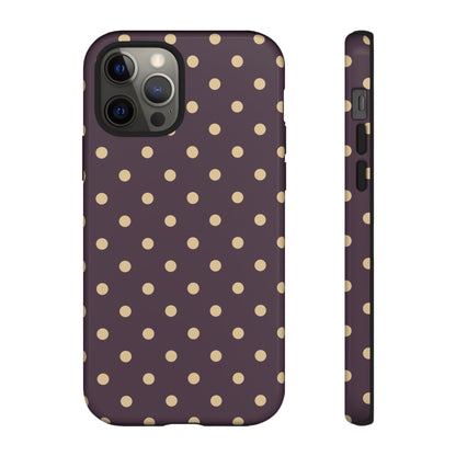Purple with Yellow Dot Pattern Phone Case