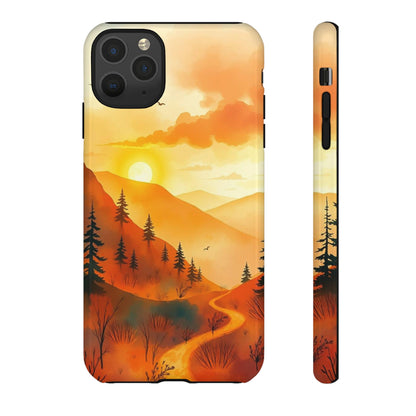 iPhone 11 Pro Max / Glossy Phone Case - Golden Sunset Design Phone Case