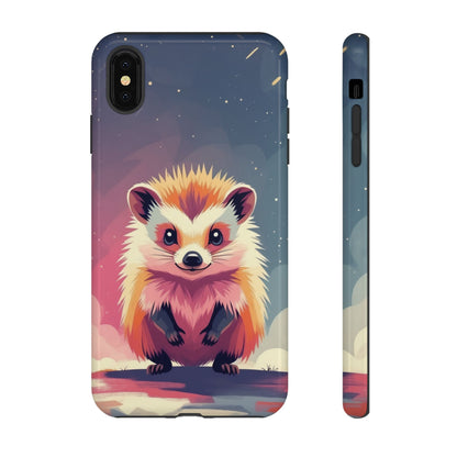 iPhone XS MAX / Glossy Phone Case - Stylised Hedgehog Design Phone Case