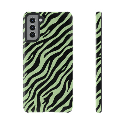 Stylish Mint Zebra Print Phone Case