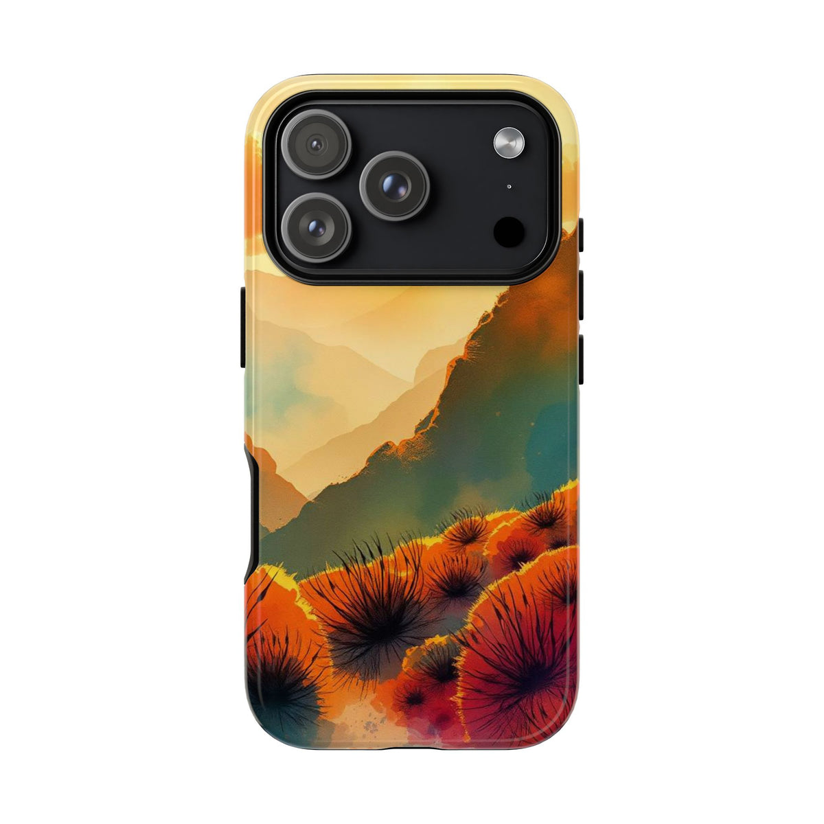 Ideallic Watercolour Sunset Design Phone Case - Multicolor Phone Case - iPhone 18 Pro / Glossy