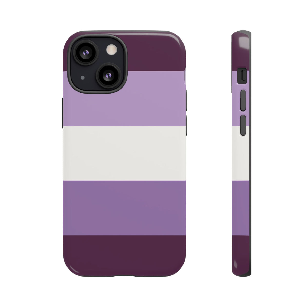 Purple Stripe Pattern Phone Case - Purple Phone Case - iPhone 13 Mini / Glossy