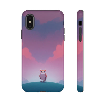 iPhone X / Glossy Phone Case - Watercolour Owl & Cloud Design Phone Case