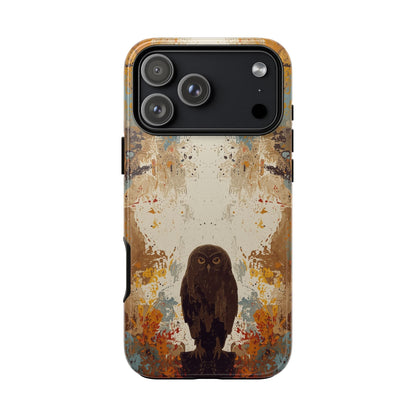 iPhone 17 Pro Max / Glossy Phone Case - Abstract Owl Design Phone Case