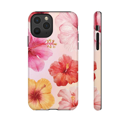 iPhone 11 Pro / Glossy Phone Case - ’Pink Hibiscus Pattern #1’ Phone Case