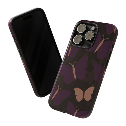 Minimalist Purple Butterfly Pattern Phone Case - Purple Phone Case