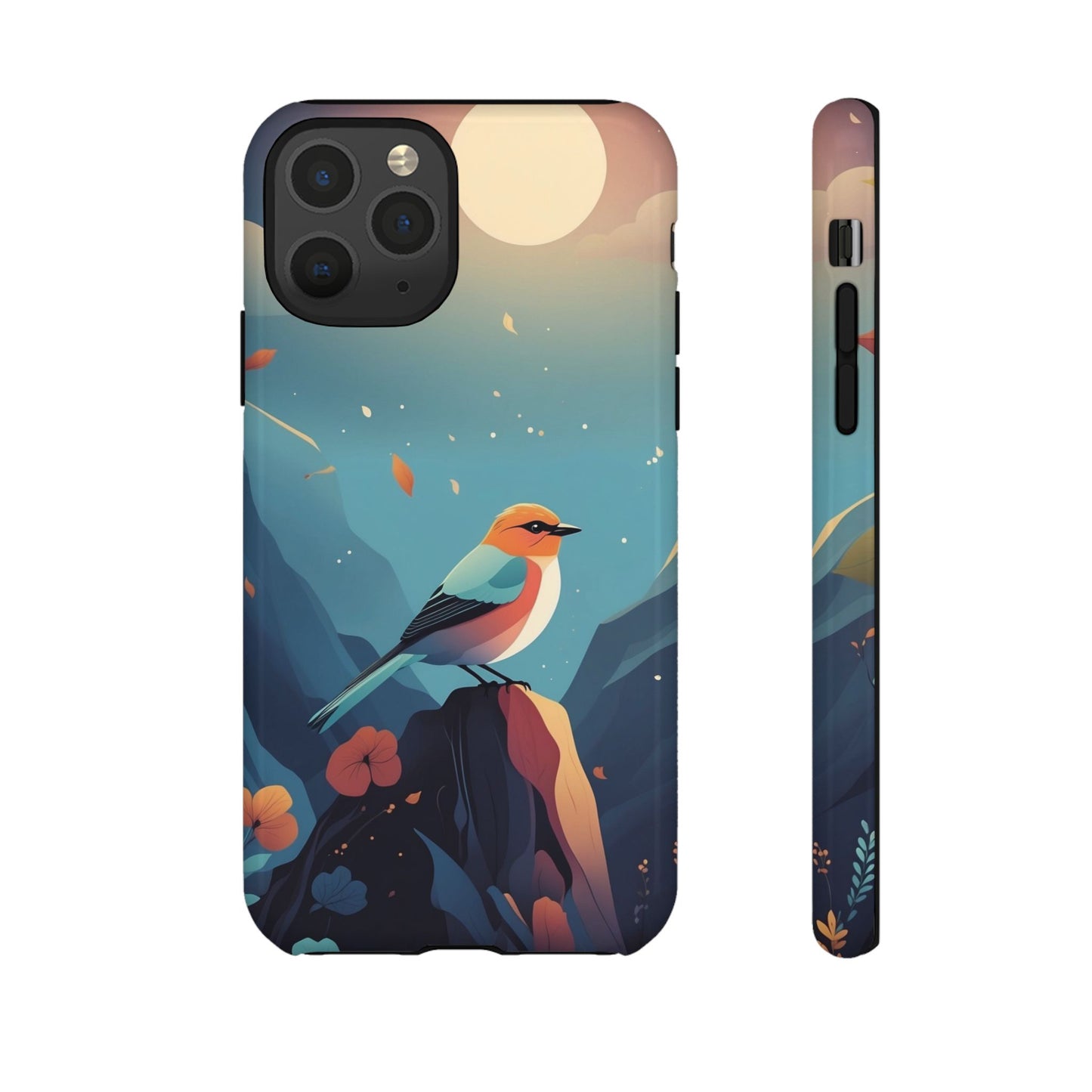iPhone 11 Pro / Glossy Phone Case - Stylised Bird Design Phone Case