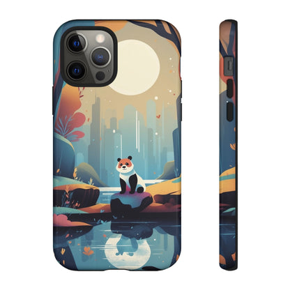 iPhone 12 Pro / Glossy Phone Case - Stylised Panda Design Phone Case