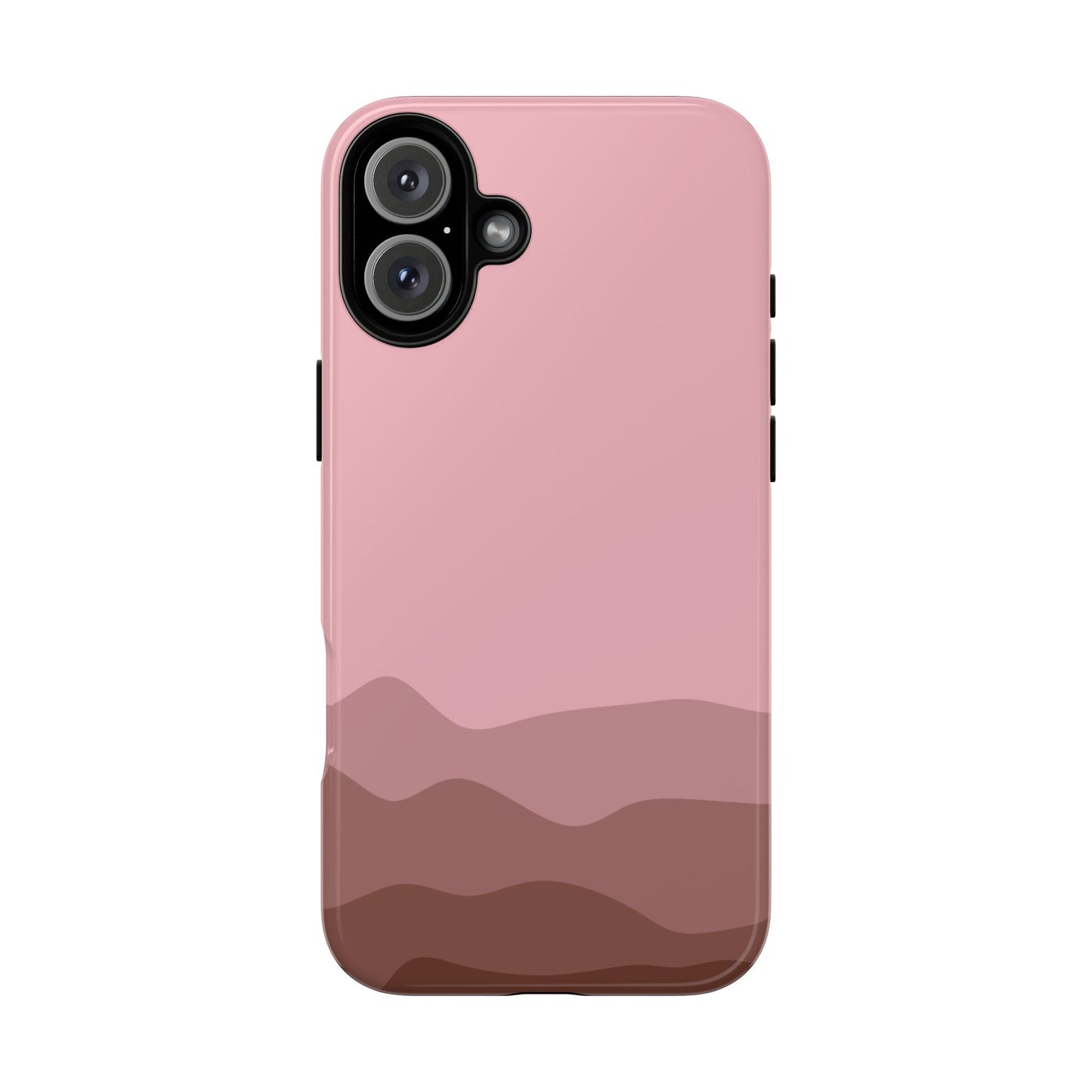 Pink Abstract Waves Protective Phone Case - Pink Phone Case - iPhone 16 Plus / Glossy