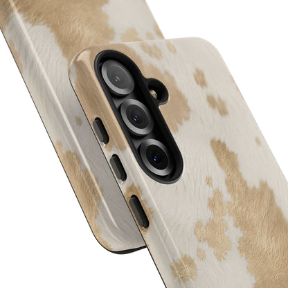 Elegant Champagne Cow Print Phone Case