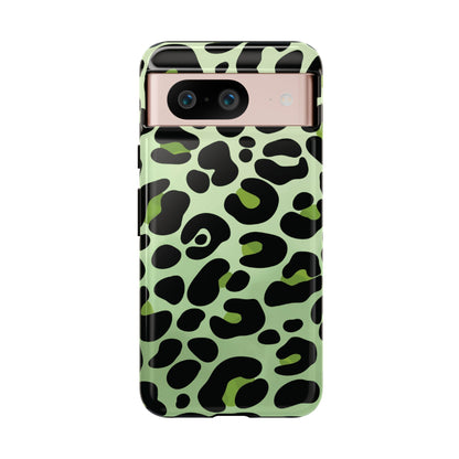 Chic Sage Leopard Print Phone Case