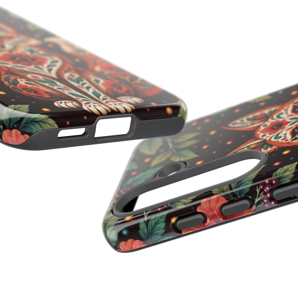 Vibrant Terracotta and Teal Calavera Fox Phone Case - Multicolor Phone Case