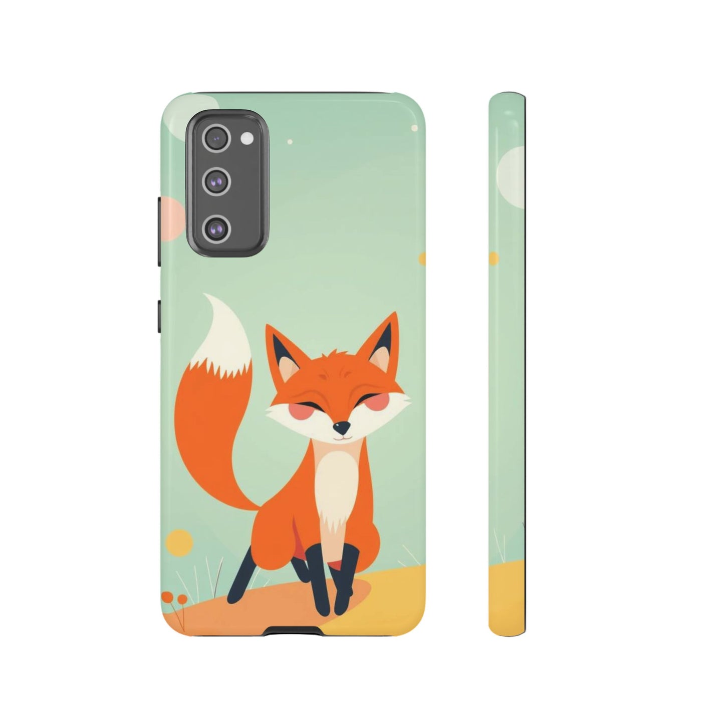 Samsung Galaxy S20 FE / Glossy Phone Case - Happy Fox Design Phone Case