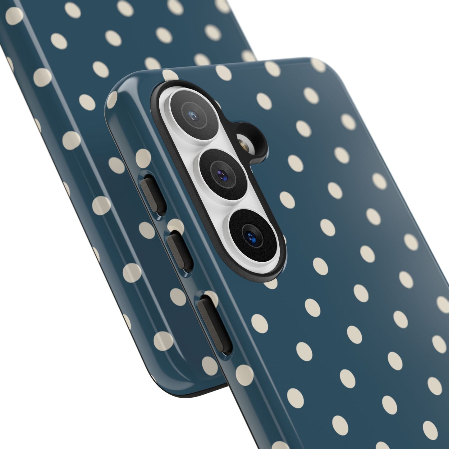 Blue & White Dot Pattern Phone Case