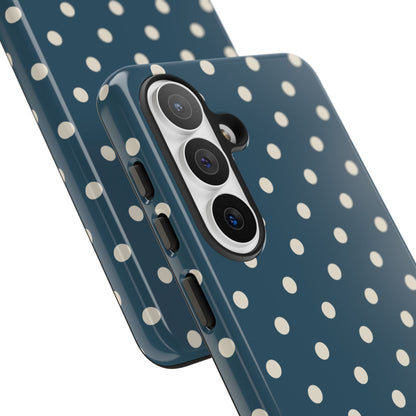 Blue & White Dot Pattern Phone Case