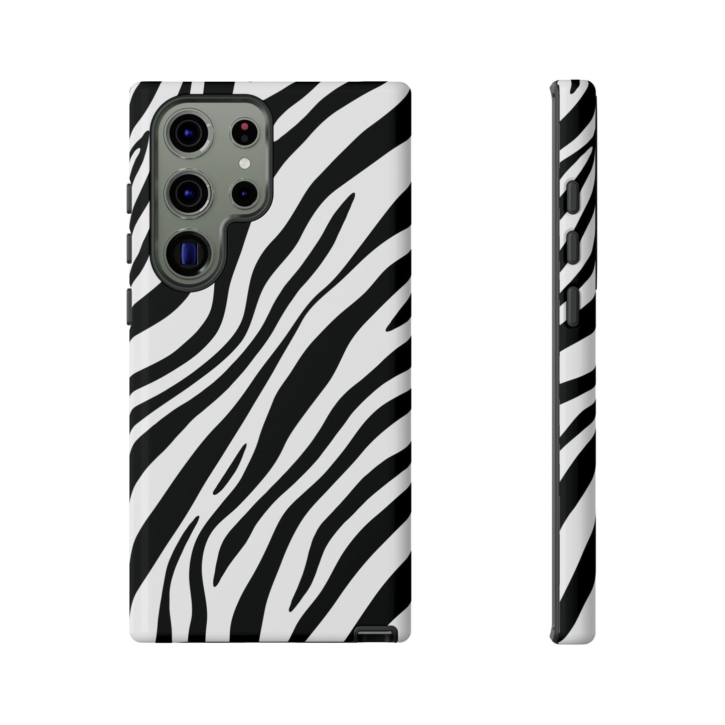 Modern Monochrome Zebra Print Phone Case