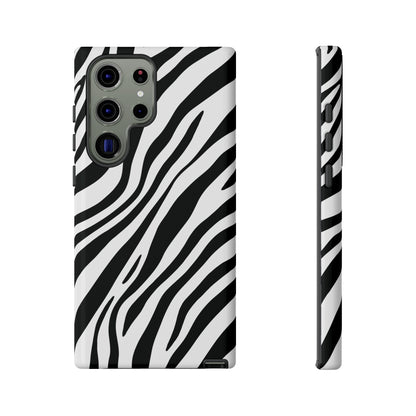 Modern Monochrome Zebra Print Phone Case