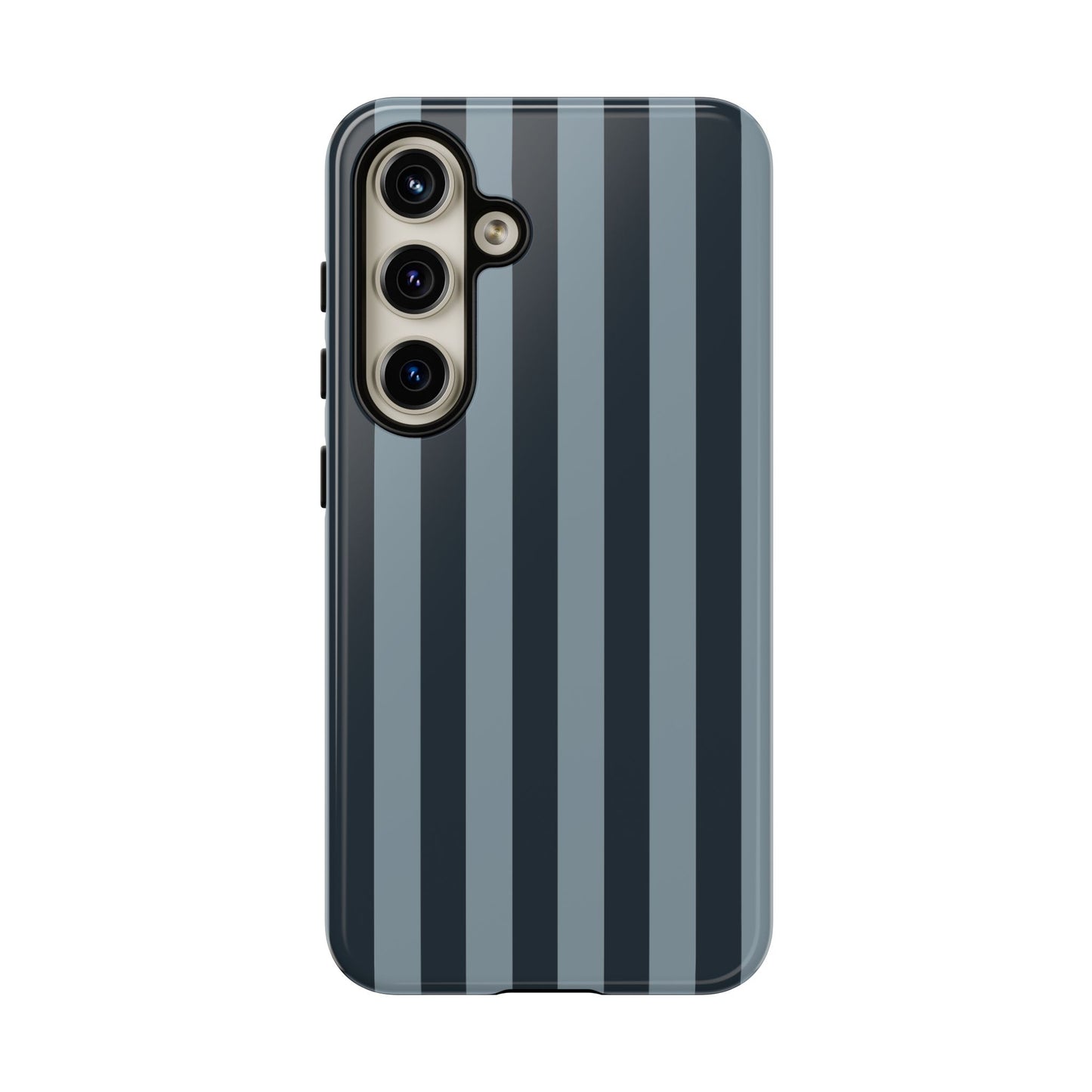 Samsung Galaxy S24 / Glossy Phone Case - ’Dark Blue Stripe Pattern’ Phone Case