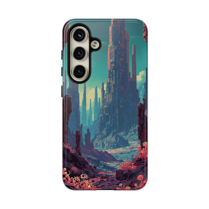 Alien Monolith Valley Sci-fi Phone Case - Pink Phone Case - Samsung Galaxy S24 / Glossy
