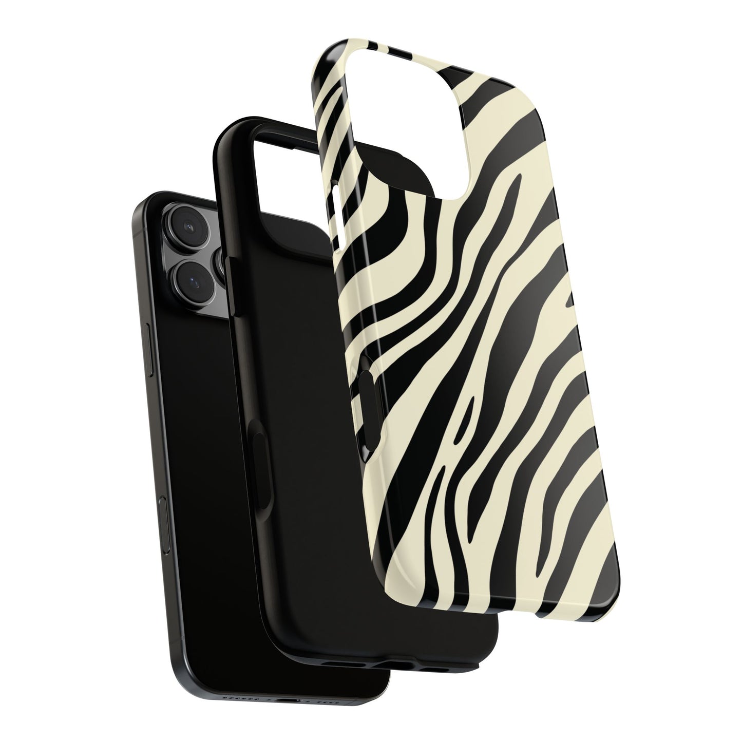 Modern Neutral Zebra Print Phone Case