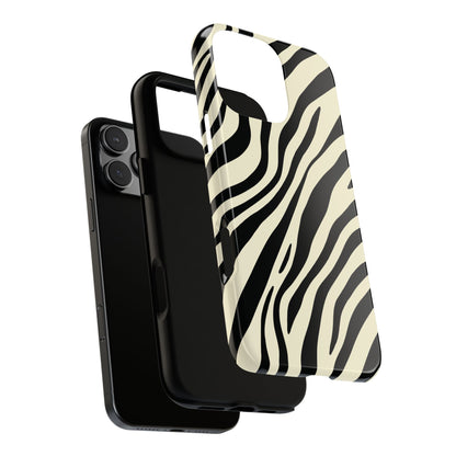 Modern Neutral Zebra Print Phone Case
