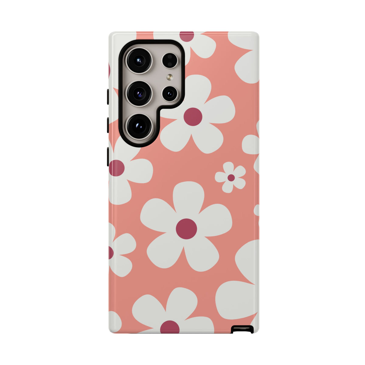 Cute Pink Daisy Pattern #2 Phone Case - Pink Phone Case - Samsung Galaxy S24 Ultra / Glossy