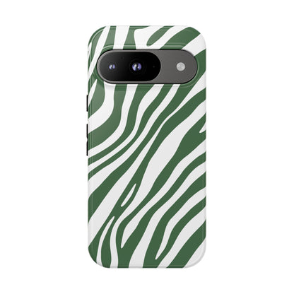 Modern Sage Zebra Print Phone Case
