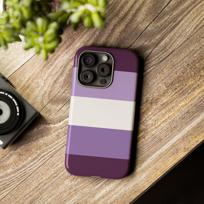 Purple Stripe Pattern Phone Case - Purple Phone Case