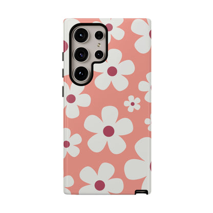 Samsung Galaxy S24 Ultra / Glossy Phone Case - Cute Pink Daisy Pattern #2 Phone Case
