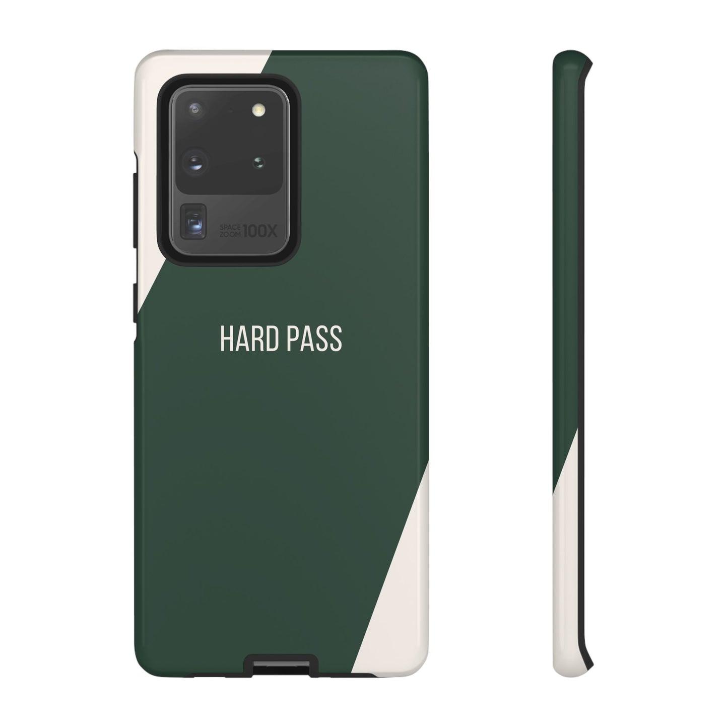Samsung Galaxy S20 Ultra / Glossy Phone Case - Sassy Statement Case ’Hard Pass’ in Green & White