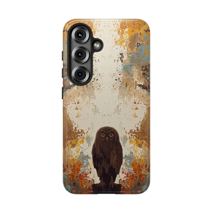 Samsung Galaxy S25 / Glossy Phone Case - Abstract Owl Design Phone Case