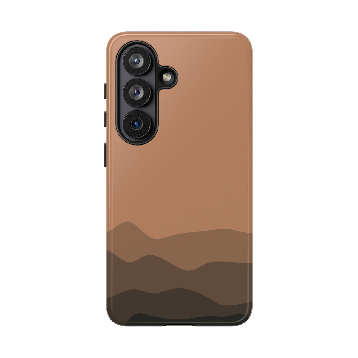 Brown Abstract Waves Protective Phone Case - Brown Phone Case - Samsung Galaxy S26 / Glossy