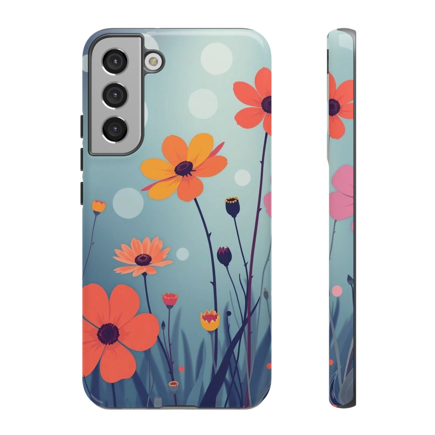 Samsung Galaxy S22 Plus / Glossy Phone Case - Vibrant Wildflowers Design Phone Case
