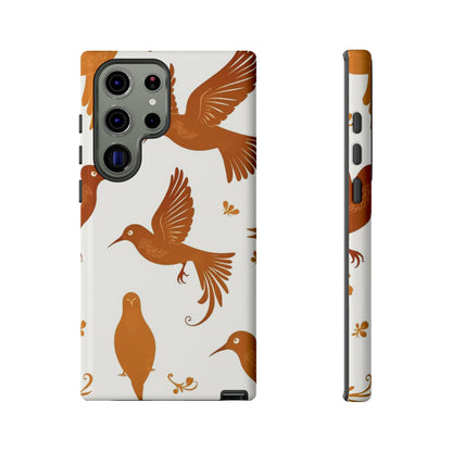 Samsung Galaxy S23 Ultra / Glossy Phone Case - Abstract Bird Pattern Phone Case