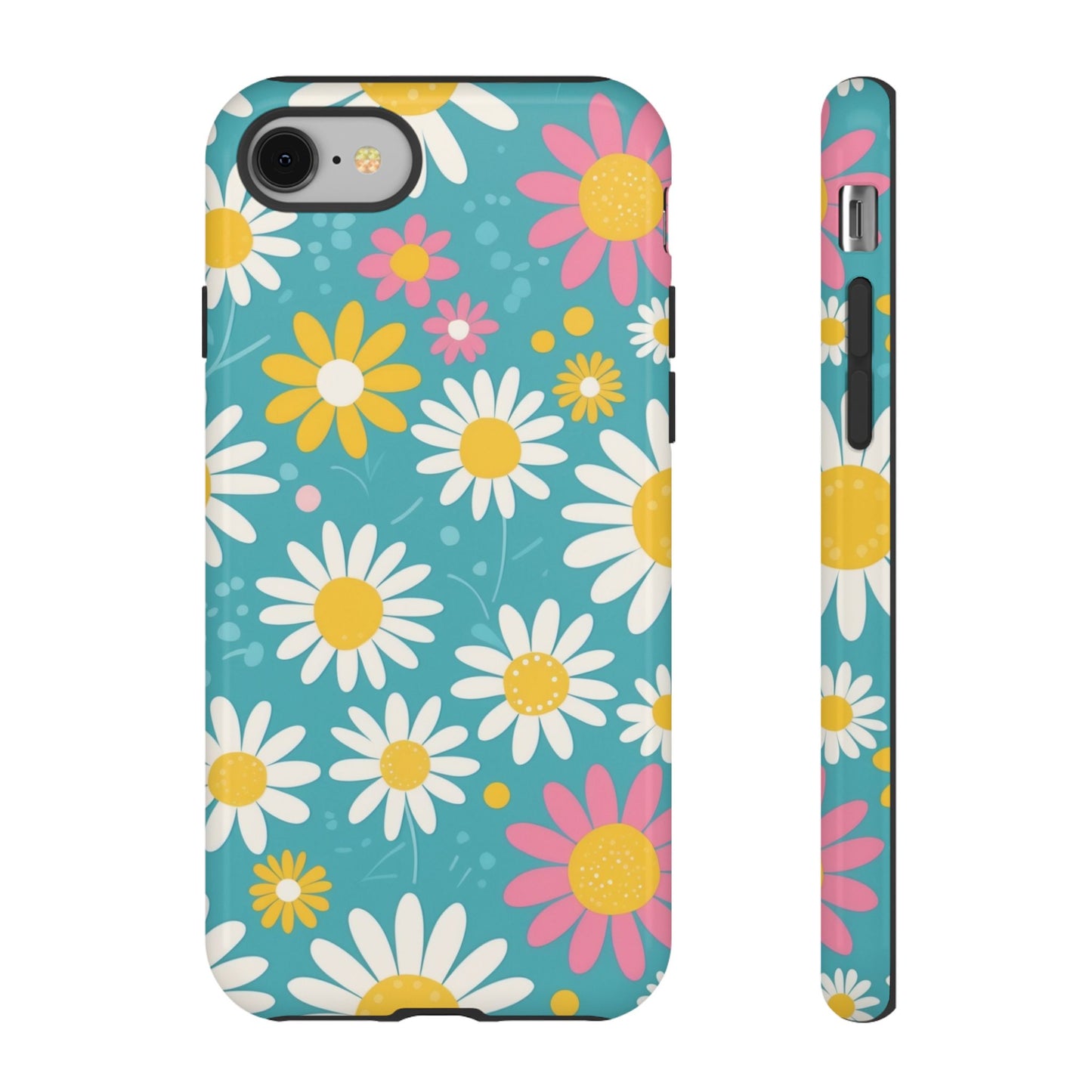 iPhone 8 / Glossy Phone Case - Daisies Floral Pattern 5 Phone Case