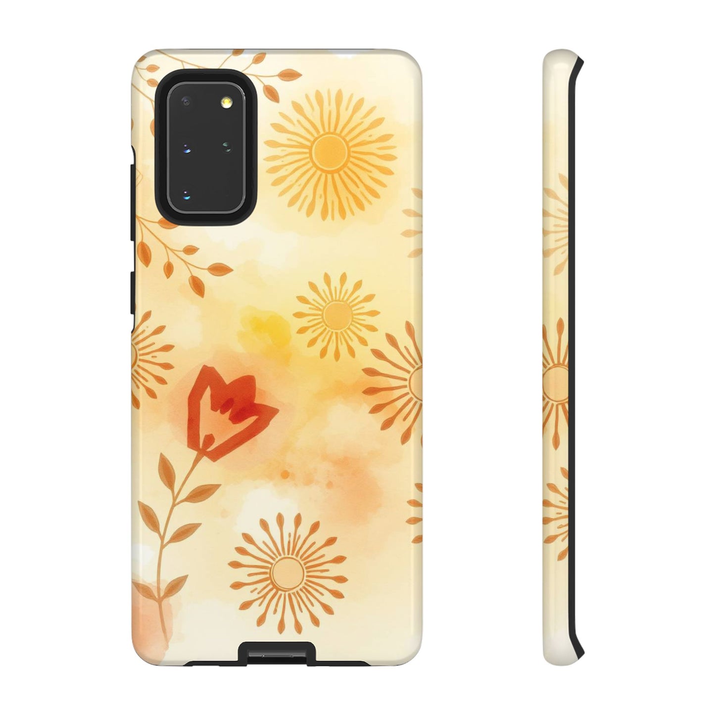 Samsung Galaxy S20+ / Glossy Phone Case - Boho Chic Watercolour Pattern Phone Case