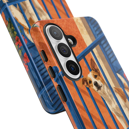 Jack Russell Terrier Balcony Busybody Phone Case - Multicolor Phone Case