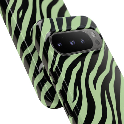 Stylish Mint Zebra Print Phone Case