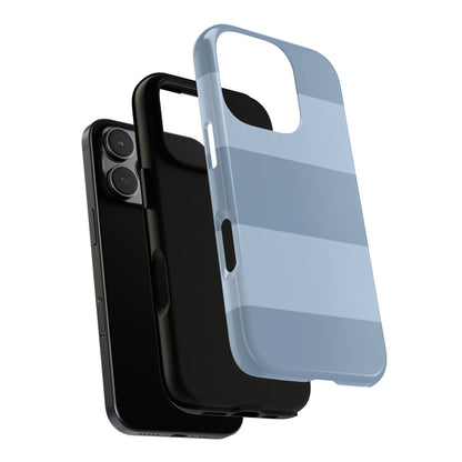 Light Blue Horizontal Stripe Pattern Phone Case - Blue Phone Case