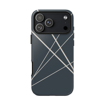 Abstract Blue with Beige Lines Phone Case - Blue Phone Case - iPhone 18 Pro Max / Glossy