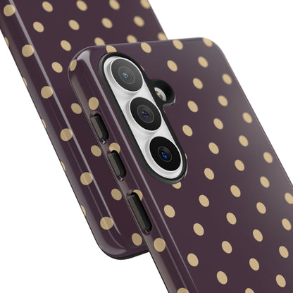 Purple with Yellow Dot Pattern Phone Case
